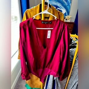 NY&CO long sleeve blouse bodysuit sz M NWT